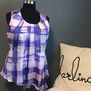 NWT Melissa McCarthy purple and pink blouse size 2X